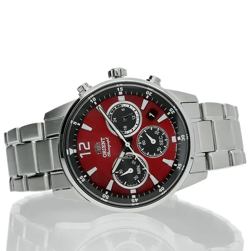 Orient Sports Chronograph Maroon Dial Men's Watch- RA-KV0004R